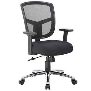 Modern Mesh Back Conference Chairs, Mid Back with Chrome Base