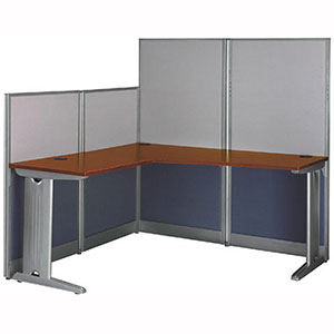 Office Workstation with Panels L-Shaped Modern Cubicle Workstation