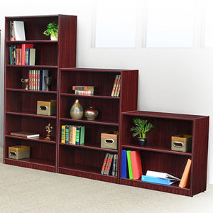 Wooden Bookcases for the Office - Cherry, Mahogany or Ash Grey