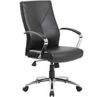 Modern Executive Black Leather Conference Office Chair 