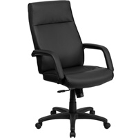 Modern Leather High Back Memory Foam Office Chair