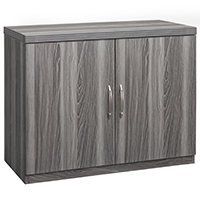 Modern Storage Cabinet, Office Cabinet, Curved Metal Pulls
