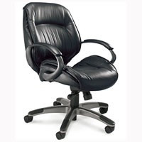 Leather Conference Room Chairs, Mid Back