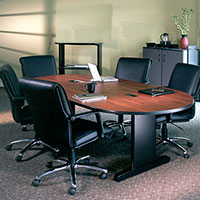 Conference Room Table & Chairs Set w Optional Power Modules