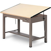 Drafting Table Drawing Desk with Metal Steel Base