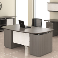 Modern Executive Desk With Optional Hutch & Credenza
