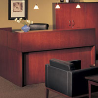 Office Reception Desk L-Shaped Contemporary Design