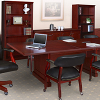 8ft - 24ft Traditional Conference Room Table, Boardroom Table